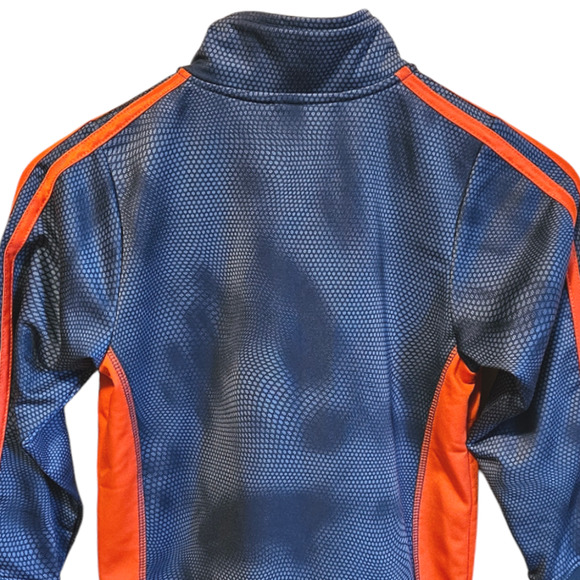Adidas Boy's Zip Sweatshirt Navy Orange Size 7 / 7X - Picture 7 of 7